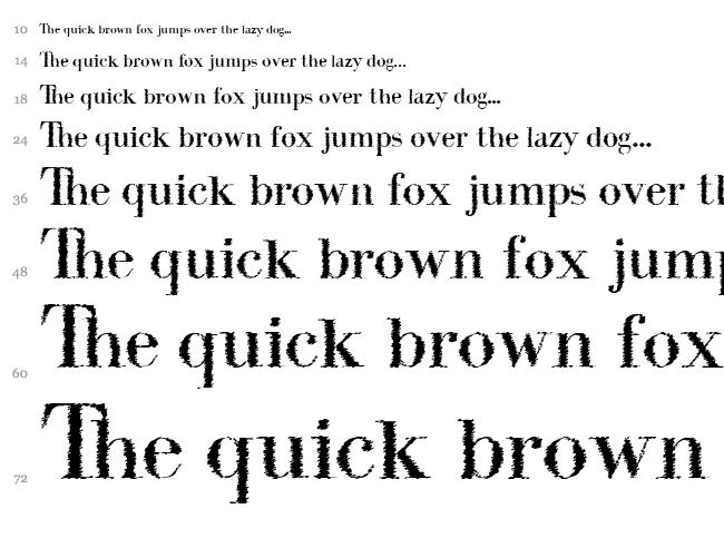 Intellecta Bodoned Trash font waterfall